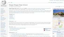 
							         Wagga Wagga High School - Wikipedia								  
							    