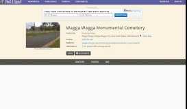
							         Wagga Wagga Monumental Cemetery in Wagga Wagga, New South ...								  
							    