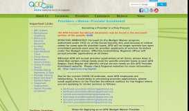 
							         Waiver Provider Enrollment | Providers								  
							    