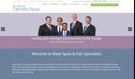 
							         Wake Spine & Pain Specialists | Relieve Pain Reclaim Life								  
							    