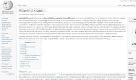 
							         Wakefield Council - Wikipedia								  
							    