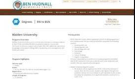 
							         Walden University - Ben Hudnall Memorial Trust								  
							    