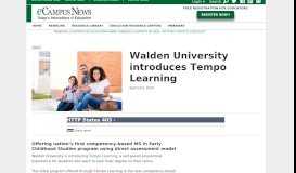 
							         Walden University introduces Tempo Learning - eCampus News								  
							    