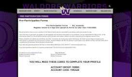 
							         Waldorf University - Pre-Participation Forms - Waldorf Warriors								  
							    