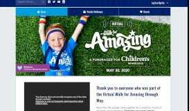 
							         Walk for Amazing 2020 | Children's Minnesota - 2020 Walk for ...								  
							    