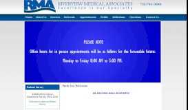 
							         Walk-Ins Welcome - Riverview Medical Associates								  
							    