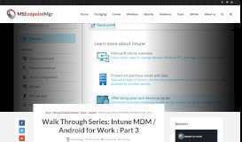 
							         Walk Through Series: Intune MDM / Android for Work : Part 3 – System ...								  
							    