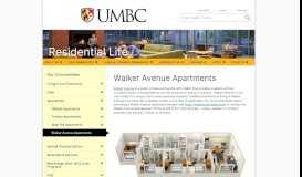 
							         Walker Avenue Apartments - Residential Life - UMBC								  
							    