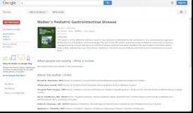 
							         Walker's Pediatric Gastrointestinal Disease								  
							    