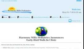 
							         Walkin | Harmony Mills Pediatrics								  
							    