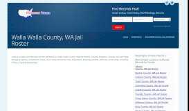 
							         Walla Walla County, WA Jail Roster | People Lookup								  
							    