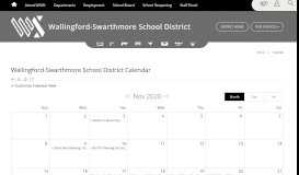 
							         Wallingford-Swarthmore School District / Calendar								  
							    