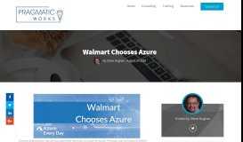 
							         Walmart Chooses Azure - Pragmatic Works Blog								  
							    
