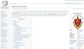 
							         Walsh University - Wikipedia								  
							    