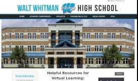 
							         Walt Whitman High School - Montgomery County Public Schools								  
							    