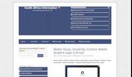 
							         Walter Sisulu University Contact details-Student Login & Email ...								  
							    
