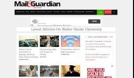 
							         Walter Sisulu University – The Mail & Guardian								  
							    