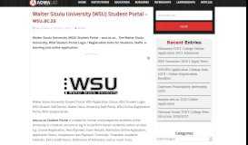 
							         Walter Sisulu University (WSU) Student Portal - wsu.ac.za ...								  
							    