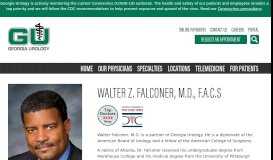 
							         Walter Z. Falconer, M.D., F.A.C.S | Georgia Urology								  
							    