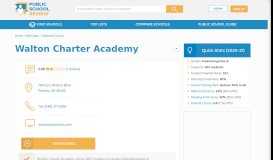 
							         Walton Charter Academy Profile (2018-19) | Pontiac, MI								  
							    