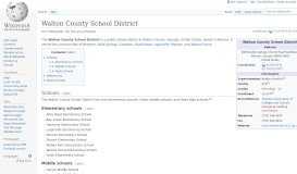 
							         Walton County School District - Wikipedia								  
							    