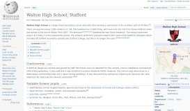 
							         Walton High School, Stafford - Wikipedia								  
							    
