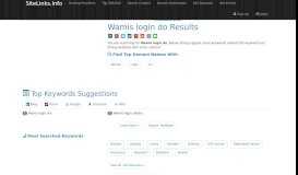 
							         Wamis login do Results For Websites Listing - SiteLinks.Info								  
							    