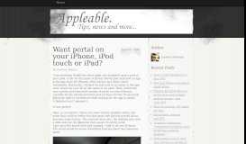 
							         Want portal on your iPhone, iPod touch or iPad? | Appleable								  
							    