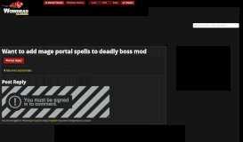 
							         Want to add mage portal spells to deadly boss mod - WoW General ...								  
							    