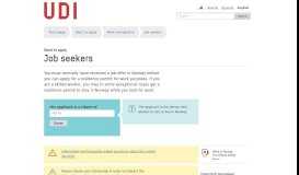 
							         Want to apply: Job seekers - UDI								  
							    