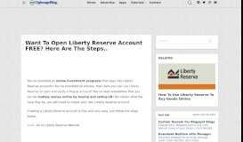 
							         Want To Open Liberty Reserve Account FREE? Here Are The ...								  
							    