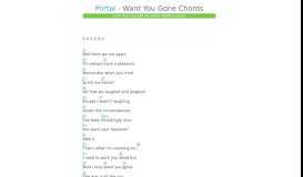 
							         Want You Gone Chords by Portal | Songsterr Tabs with Rhythm								  
							    