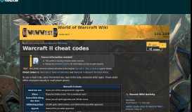 
							         Warcraft II cheat codes | WoWWiki | FANDOM powered by Wikia								  
							    