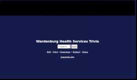 
							         Wardenburg Health Services Trivia Jeopardy Template								  
							    