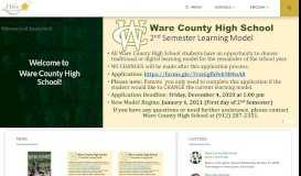 
							         Ware County High School - Ware County School District								  
							    
