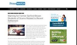
							         Warning for Former Sanford-Brown Students of Scams Related to ...								  
							    