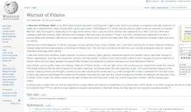 
							         Warrant of Fitness - Wikipedia								  
							    