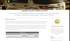 
							         Warrant Search — Sonoma County Sheriff's Office								  
							    