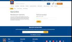 
							         Warranties Page - ALDI UK								  
							    