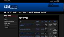 
							         Warrants - Dauphin County | CRIMEWATCH								  
							    