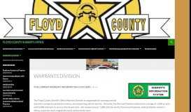 
							         Warrants Division | FLOYD COUNTY SHERIFF'S OFFICE								  
							    