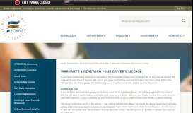 
							         Warrants & Renewing Your Driver's License | Forney, TX ...								  
							    