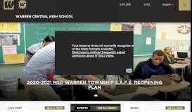 
							         Warren Central High School - MSD of Warren Township								  
							    