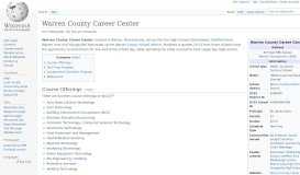 
							         Warren County Career Center - Wikipedia								  
							    