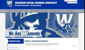 
							         Warren Local School District: Home								  
							    