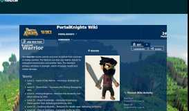 
							         Warrior | Portal Knights Wiki | FANDOM powered by Wikia								  
							    