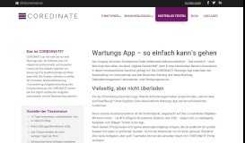 
							         Wartungs App | COREDINATE								  
							    