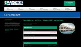 
							         Warwick - Adult / Pediatric Medicine - Providers at Anchor Medical ...								  
							    
