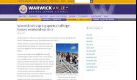 
							         Warwick wins spring sports challenge, honors wounded warriors ...								  
							    
