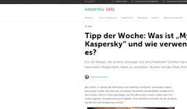 
							         Was ist „My Kaspersky“ und wie verwendet man es? | Offizieller Blog ...								  
							    